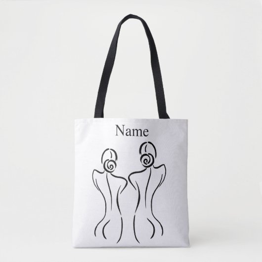 Illustratie vrouw Art Thunder_Cove Tote Bag (Voorkant)