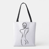 Illustratie vrouw Art Thunder_Cove Tote Bag (Achterkant)