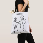 Illustratie vrouw Art Thunder_Cove Tote Bag (Dichtbij)