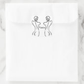Illustratie vrouw Art Thunder_Cove Vierkante Sticker (Tas)