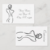 Illustratie vrouw Art Thunder_Cove Visitekaartje (Voorkant / Achterkant)