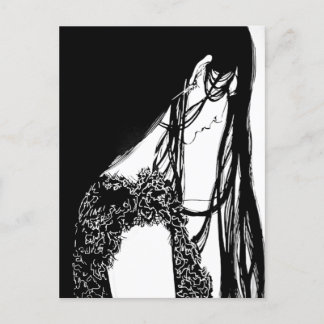 Illustratie vrouw deel 1 briefkaart