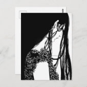 Illustratie vrouw deel 1 briefkaart (Voorkant / Achterkant)