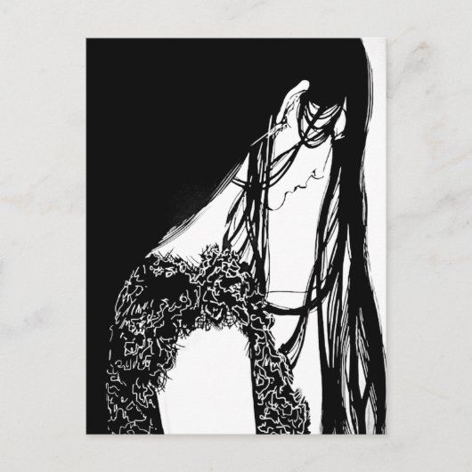 Illustratie vrouw deel 1 briefkaart (Voorkant)