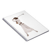 illustratie vrouw golfen notitieboek (Rechterzijde)