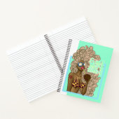 Illustratie vrouw in de zomer notitieboek (Binnen)