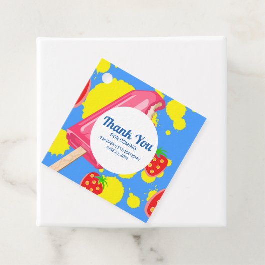 Illustratie vun roze papegaai en aardbeien bedankjes labels (In situ)