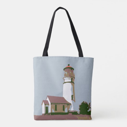 Illustratie  vuurtoren tote bag (Achterkant)