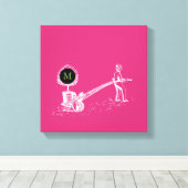  illustratie W Boom Monogram Canvas Afdruk (Insitu (Houten vloer))