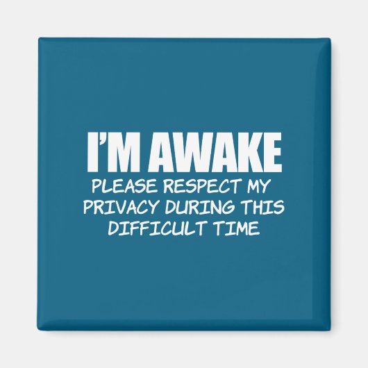 Illustratie wakker, respecteer privacy magneet (Voorkant)