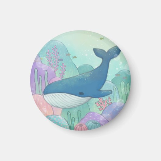 Illustratie walvis magneet (Voorkant)