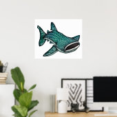 Illustratie walvishaai poster (Thuiskantoor)