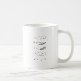 Illustratie walvissen (lijnkunst) koffiemok