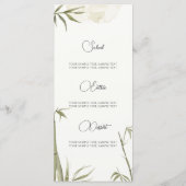 Illustratie waterverf Bamboe-boom Menu (Achterkant)