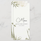 Illustratie waterverf Bamboe-boom Menu (Voorkant / Achterkant)