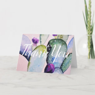 Illustratie Waterverf Cactus Dankuwel Kaart