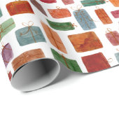 Illustratie waterverf Cadeaus Cadeaupapier (Rol Hoek)