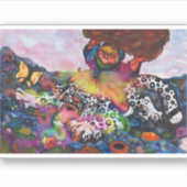 Illustratie waterverf Fantasy Eros die een rijdend Sticker (Voorkant)