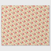 Illustratie waterverf Kunst Cute Muschrooms Cadeaupapier (Vlak)