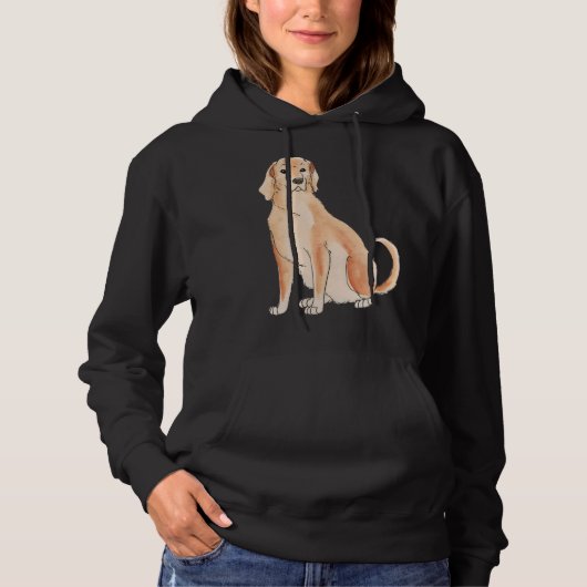 Illustratie Waterverf labrador Hoodie (Voorkant)