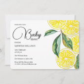 Illustratie Waterverf Lemon Slices Feestdagenkaart (Voorkant)