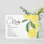 Illustratie Waterverf Lemon Slices Feestdagenkaart (Staand voorkant)