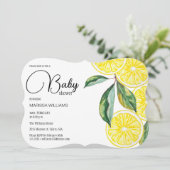 Illustratie Waterverf Lemon Slices Feestdagenkaart (Staand voorkant)