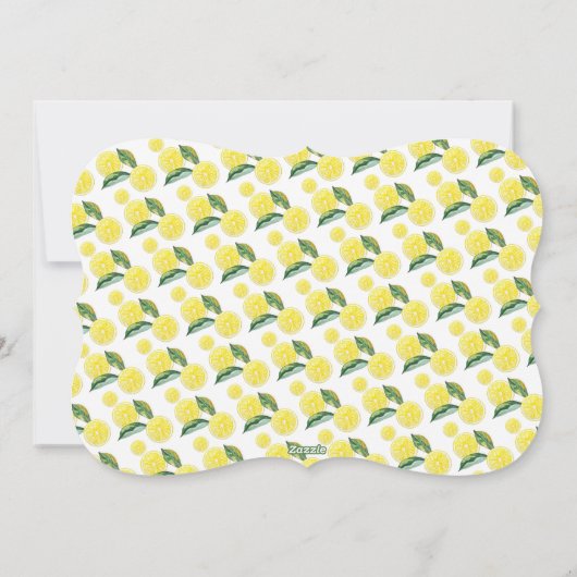 Illustratie Waterverf Lemon Slices Feestdagenkaart (Achterkant)