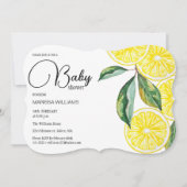 Illustratie Waterverf Lemon Slices Feestdagenkaart (Voorkant)