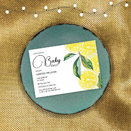 Illustratie Waterverf Lemon Slices Feestdagenkaart