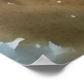 Illustratie Waterverf najaar landschapslandschapsl Poster (Hoek)