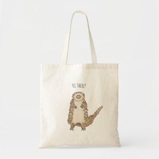 Illustratie waterverf Pangolin Tote Bag (Voorkant)