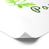 Illustratie waterverf peterselie poster (Hoek)