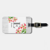 Illustratie waterverf Roze en White Petunias Bagagelabel (Voorkant horizontaal)