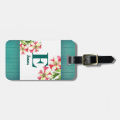 Illustratie waterverf Roze en White Petunias Bagagelabel (Voorkant horizontaal)