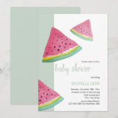 Illustratie Waterverf watermeloen Kaart (Voorkant / Achterkant)
