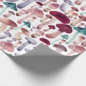 Illustratie Waterverf wilde paddenstoelen  Cadeaupapier (Hoek)