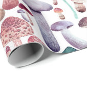 Illustratie Waterverf wilde paddenstoelen  Cadeaupapier (Rol Hoek)