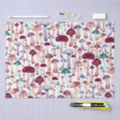 Illustratie Waterverf wilde paddenstoelen  Tissuepapier (Craft)