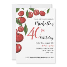 Illustratie Waterverf zoete kersen Birthday