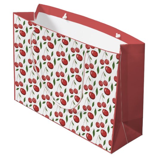 Illustratie Waterverf zoete kersen Groot Cadeauzakje (Achterkant Gekanteld)
