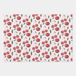Illustratie Waterverf zoete kersen Inpakpapier Vel
