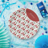 Illustratie Waterverf zoete kersen Papieren Bordje (Feest)