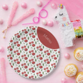 Illustratie Waterverf zoete kersen Papieren Bordje (Feest)