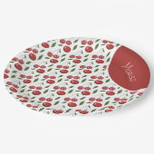 Illustratie Waterverf zoete kersen Papieren Bordje (Gekanteld)