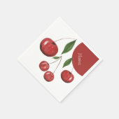 Illustratie Waterverf zoete kersen Servet (Hoek)