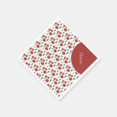 Illustratie Waterverf zoete kersen Servet (Hoek)