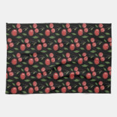 Illustratie Waterverf zoete kersen Theedoek (Horizontaal)