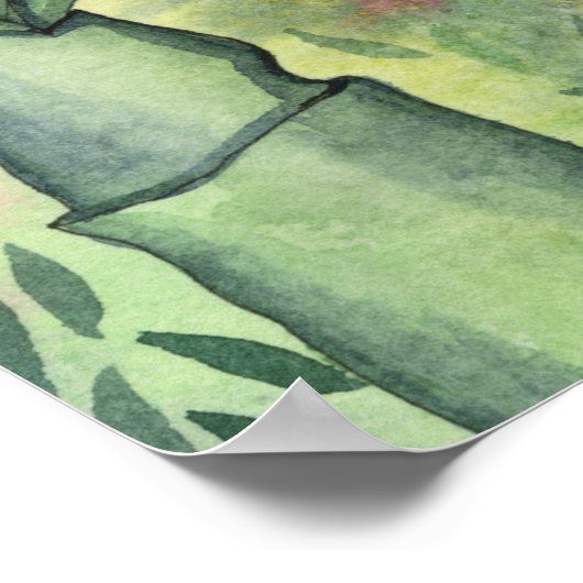 Illustratie Waterverf zomerdag Poster (Hoek)