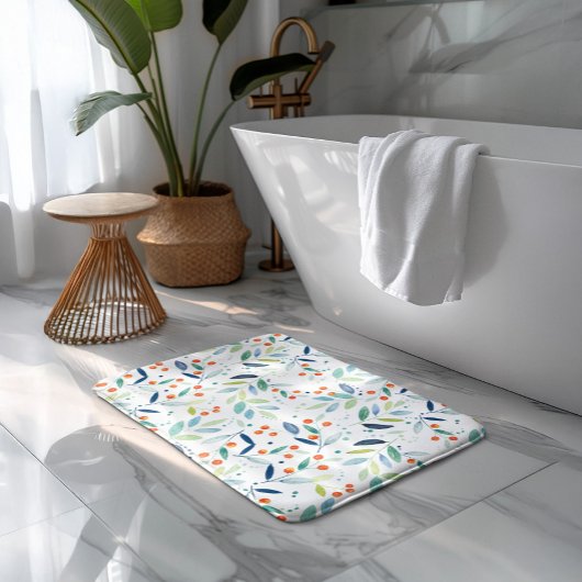 Illustratie Waterverven flessenpatroon  Badmat